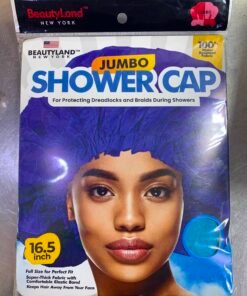 BEAUTY LAND JUMBO SHOWER CAP 16.5INCHES TURQUOISE BLUE